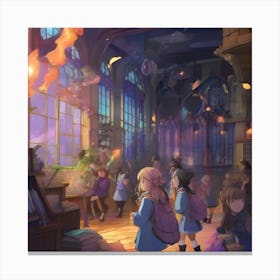 Harry Potter Library Canvas Print