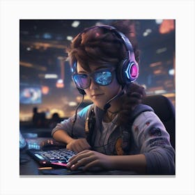 Gamer Girl Canvas Print