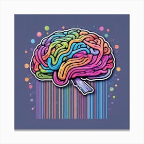 Rainbow Brain 2 Canvas Print