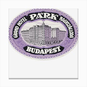 Grand Hotel Parks Budapest Canvas Print