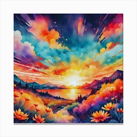 Sunset Painting Canvas Print