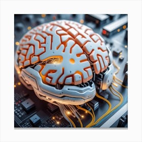 Artificial Intelligence Brain 19 Canvas Print
