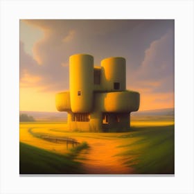 House In The Field 1 Canvas Print