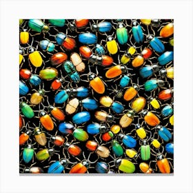 Colorful Beetles Canvas Print