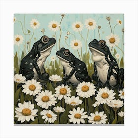 Frogs And Toads Fairycore Painting 3 Canvas Print