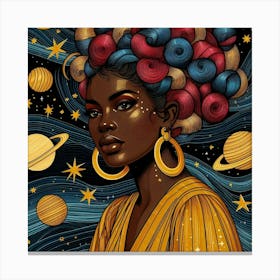 Calistelle Celestial Portrait Canvas Print