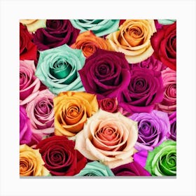 Colorful Roses 17 Canvas Print