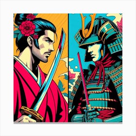 Samurai Culture, Pop Art 2 Canvas Print