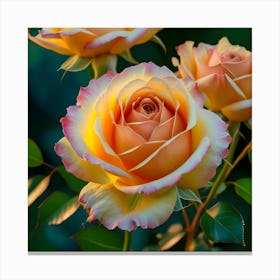 Sunrise Roses Canvas Print