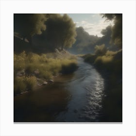 Stream In The Woods 36 Canvas Print