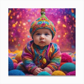 Colorful Baby Canvas Print