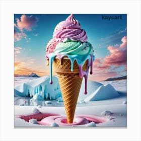Ice Cream Cone Canvas Print