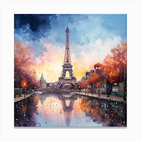 Aqua Autumn: Parisian Symphony Canvas Print