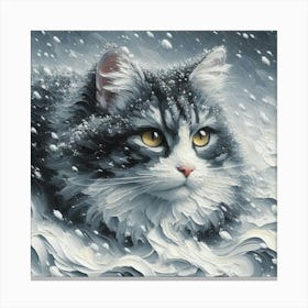 Snow Cat 1 Canvas Print