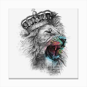 Lion King Head Canvas Print