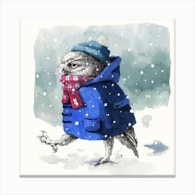 Snowy Day Square Canvas Print