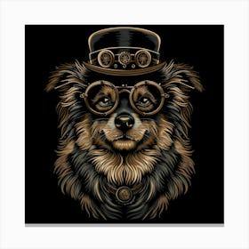 Steampunk Dog 38 Canvas Print