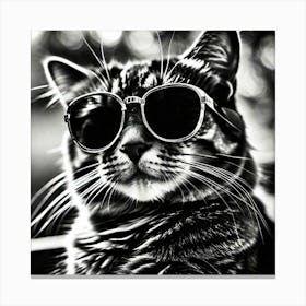 Cat In Sunglasses 26 Canvas Print