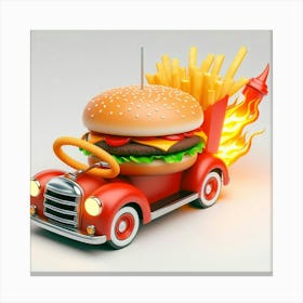 Burger Car 1 Canvas Print