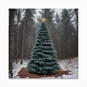 Christmas Tree In The Forest 80 Canvas Print