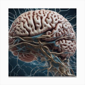 Brain With Nerves 2 Canvas Print