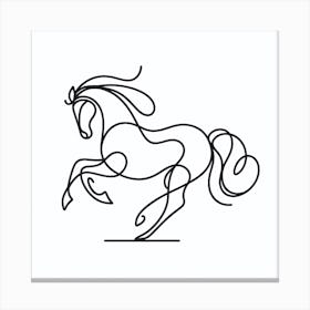 Horse Line Art Canvas Print