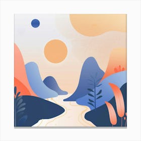 Abstract Landscape Painting Canvas Print