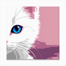 Pixelated Cat Canvas Print