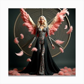 Angel With Feathers Canvas Print