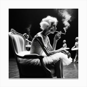 Ballet Dancers Smoking Canvas Print