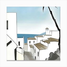 tanger morocco ink style Canvas Print