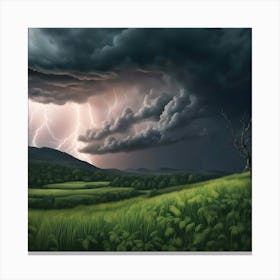 Lightning In The Sky Canvas Print