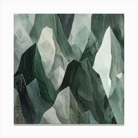 Japanese Watercolour Of Mount Amakarazi 5 Canvas Print