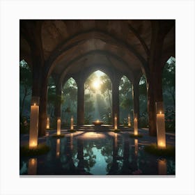 Mediterranean Garden Canvas Print