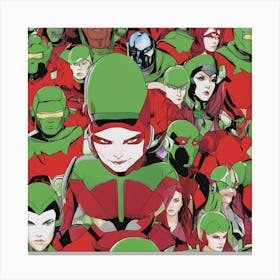 Group Of Superheroes Canvas Print