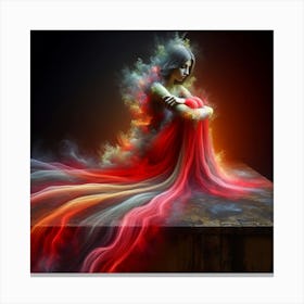 Lady In Red Canvas Print