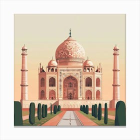 A Taj Mahal In Agra Minimal Illustration 1719953609 3 Canvas Print