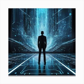 Futuristic Man Canvas Print