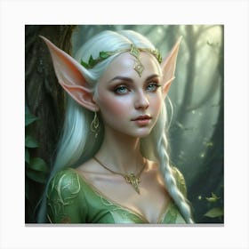 Elf Human Fantasy Face Magical Character Enchantment Mythical Folklore Pointed Ears Enigma (7) Canvas Print
