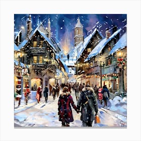 Christmas In Switzerland Canvas Print