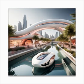 Futuristic City 300 Canvas Print