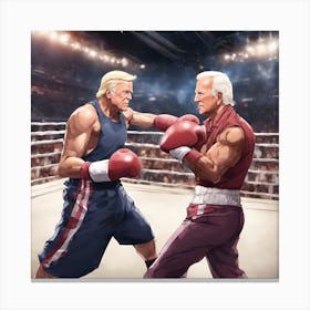 Boxing Match Canvas Print