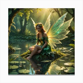 Fairy In The Forest Canvas Print