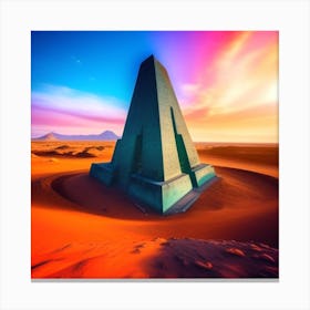 Pyramid In The Desert Canvas Print