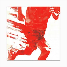 Runner In Red Canvas Print