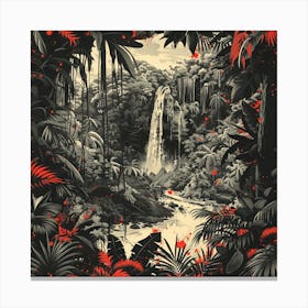 Jungle Waterfall Canvas Print