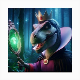 T - Rex Evil Queen Canvas Print