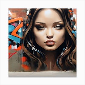 Graffiti Girl Canvas Print