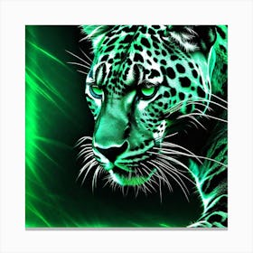 Green Jaguar Wallpaper Canvas Print