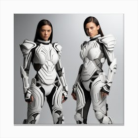 Models From The Future International Award Winning Photography, Wearing Brand Futuristic Armor Exoskeletons (1) Canvas Print
